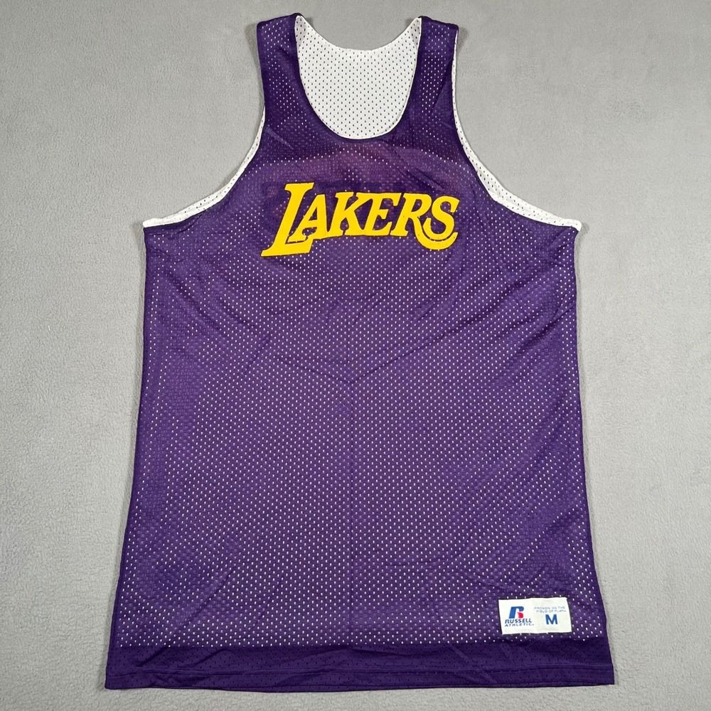 Lakers Reversible Jersey Dennys Promo NBA Basketball Sleeveless Purple White M - Picture 1 of 10